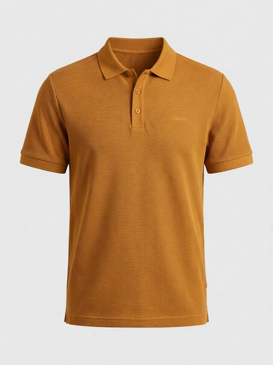 Modern Textured Men's Polo Shirt