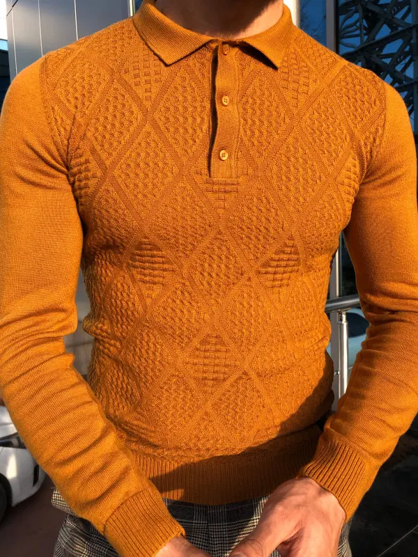 Everyday Polo Collar Slim Fit Knit Sweater