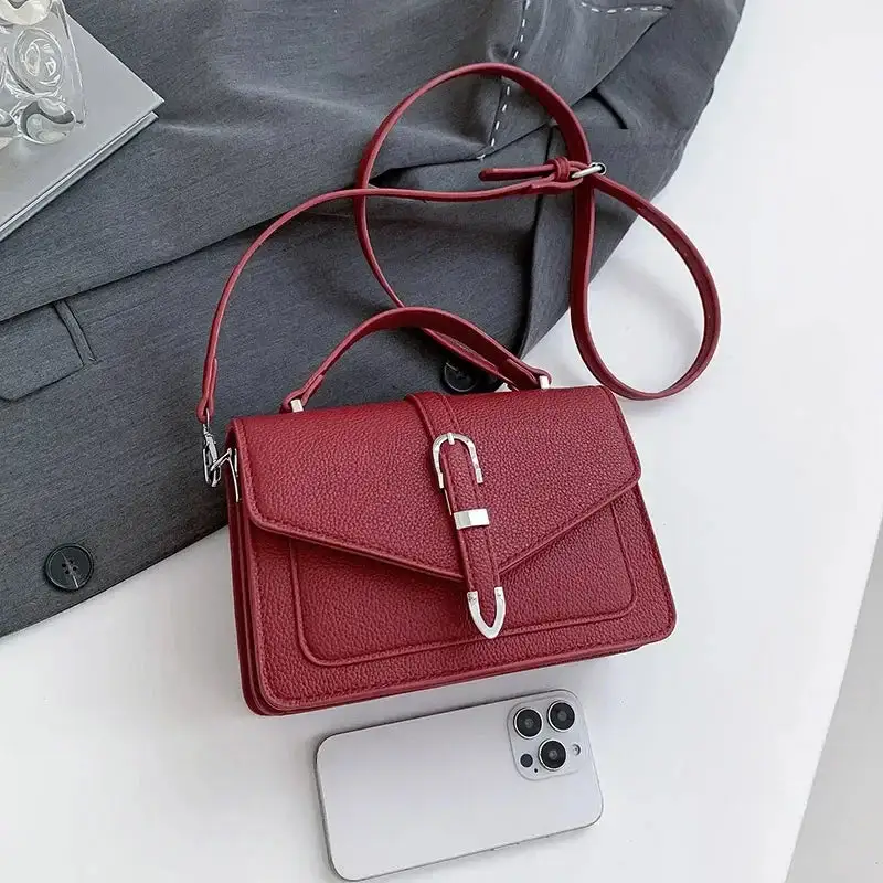 Classy Brown Pebbled Leather Satchel Bag