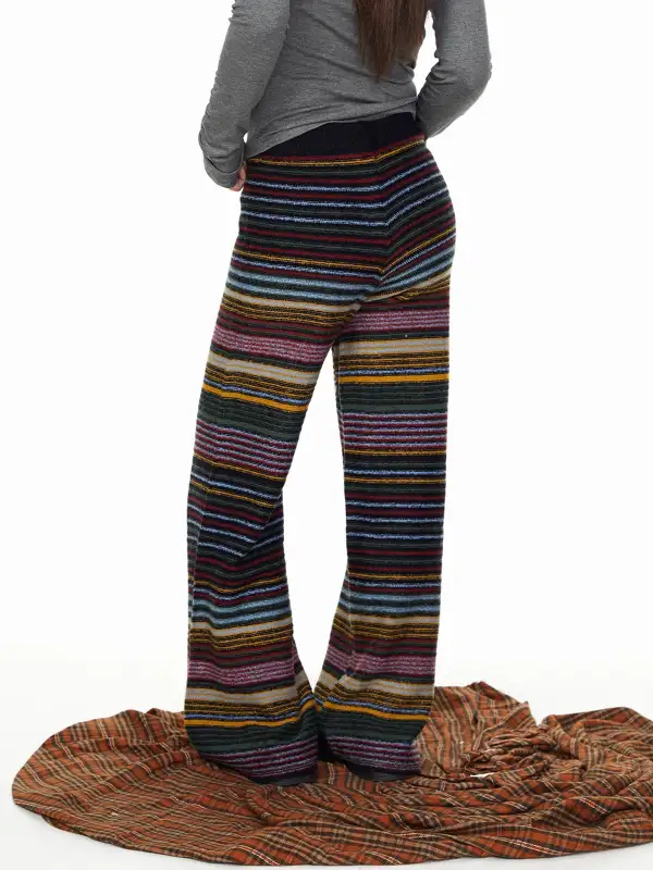 Straight-Leg Striped Pants