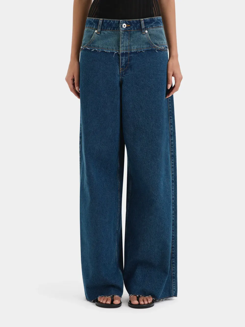 Casual Style Wide Leg Jean Indigo