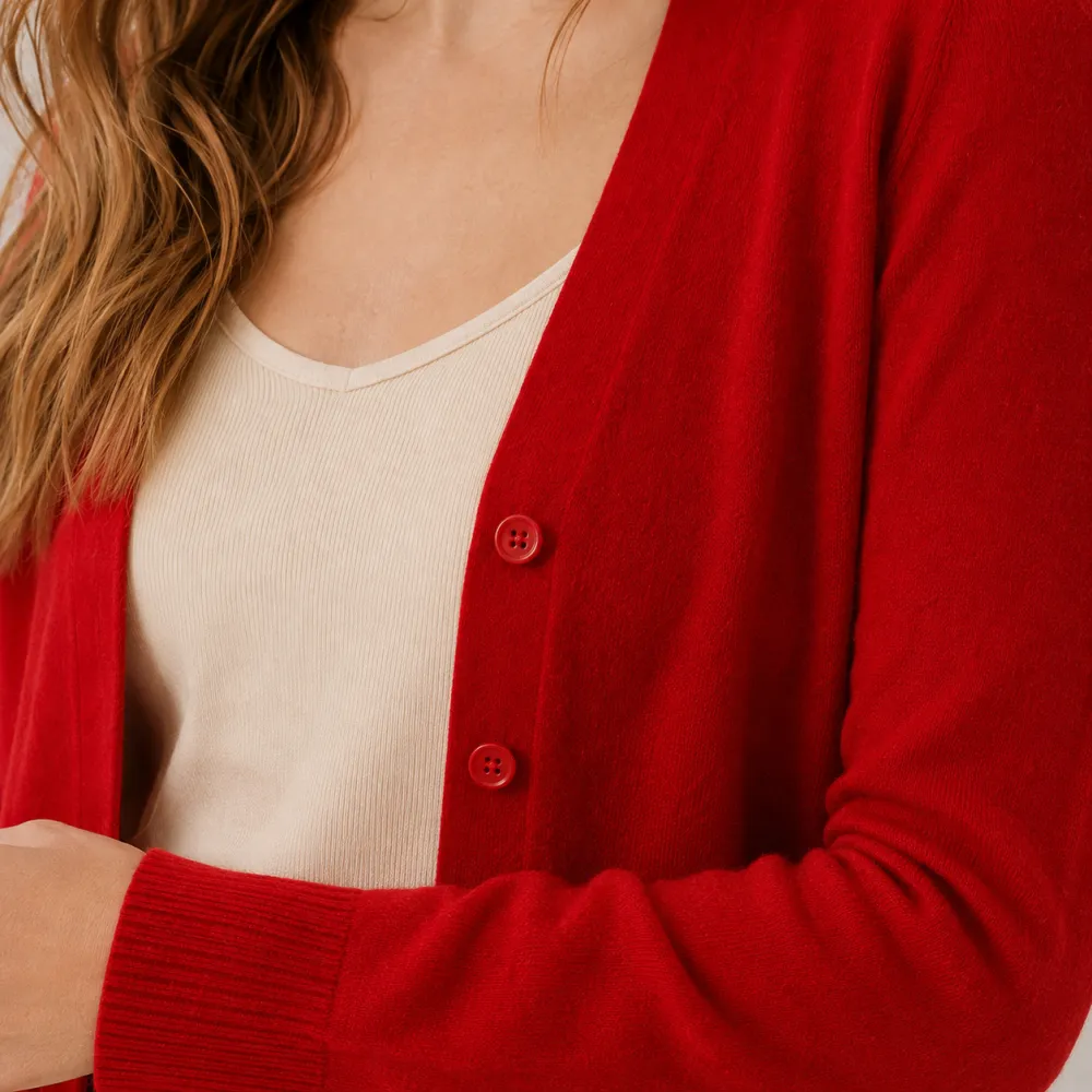 V-Neck Soft Knit Cardigan