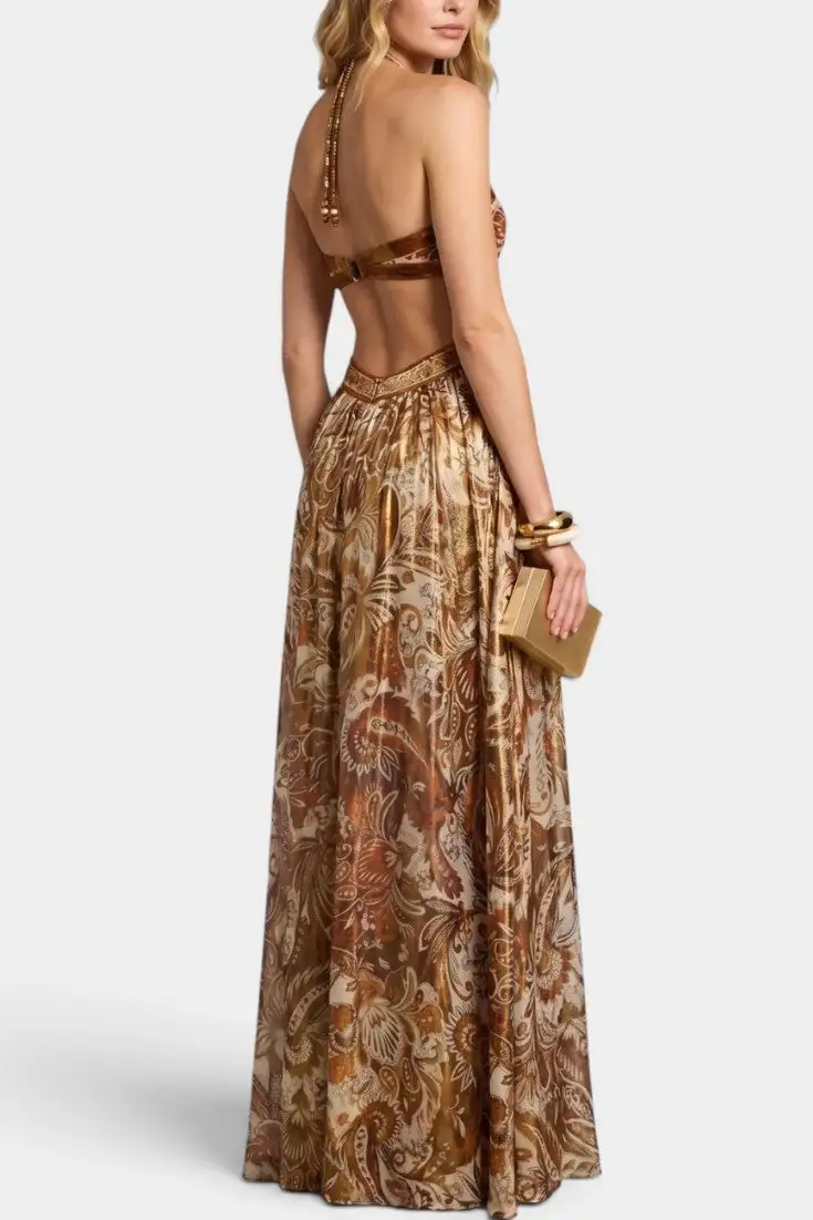 Open-Back Maxi Dress