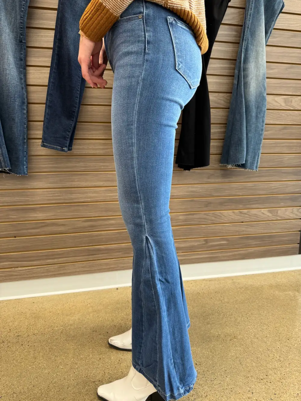Denim High Rise Flared Jeans