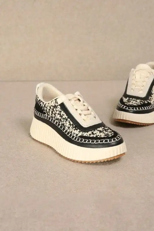 Platform Woven Sneakers