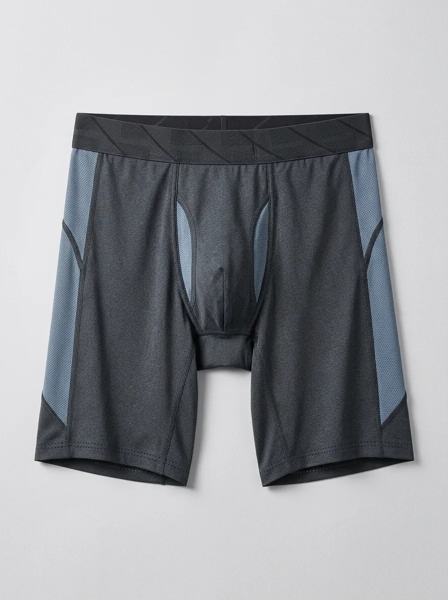 Men's Athletic Performance Mesh Panel Printed Boxer Briefs
