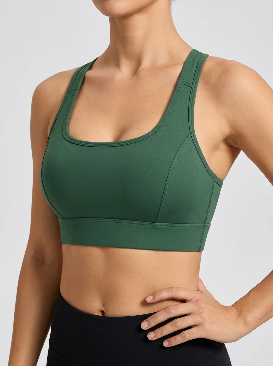 Women's Movement Scoop Neck Racerback Zip Front Sports Bra