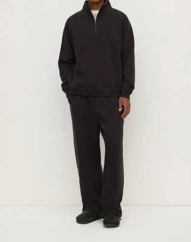 Washed Black Fleece Track Pants
