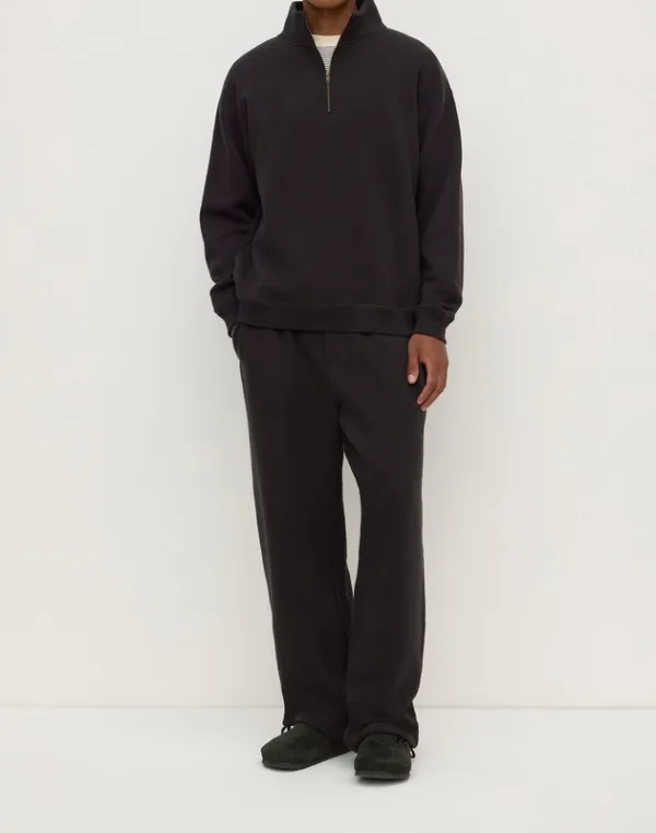 Washed Black Fleece Track Pants