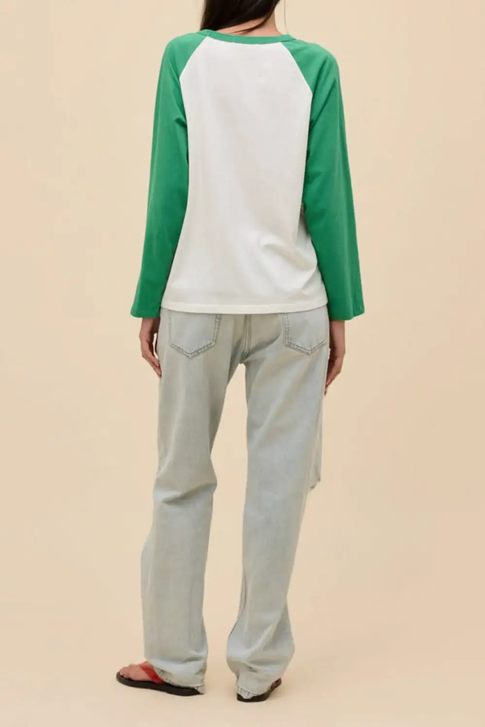 Raglan Sleeve Long Sleeve Oversized Relaxed Tee
