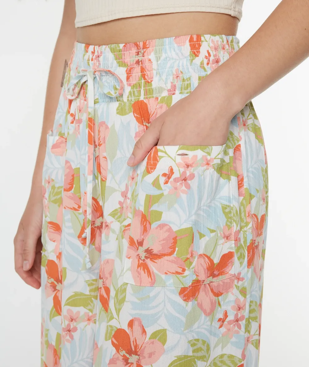 Retro Floral Women's Wide-Leg Pants