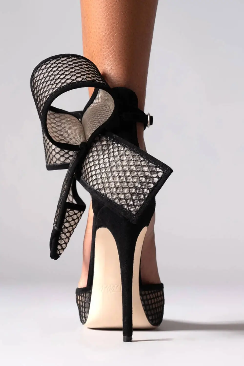 Mesh Bow Detail Pointed Toe