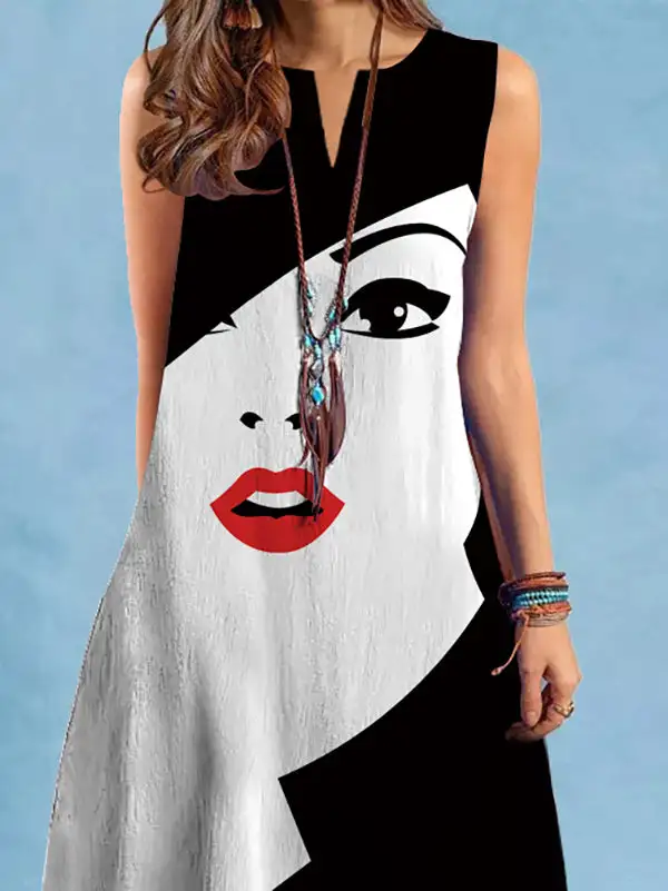 Relaxed Plus Size Figure V Neck Mini Dress
