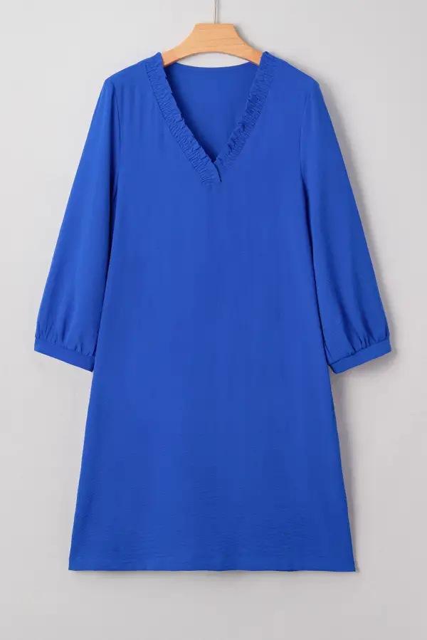 V-Neck Shift Mini Dress