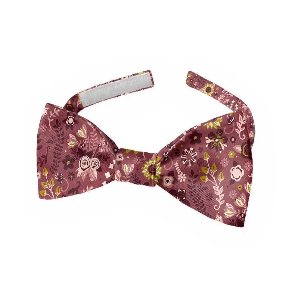 Spring Garden Floral Motif Bow Tie