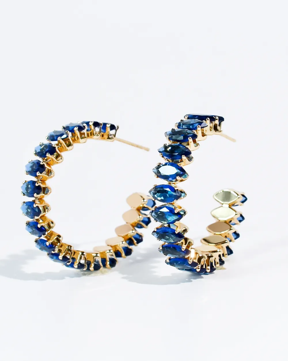 Dainty Crystal Accent Hoop Earrings