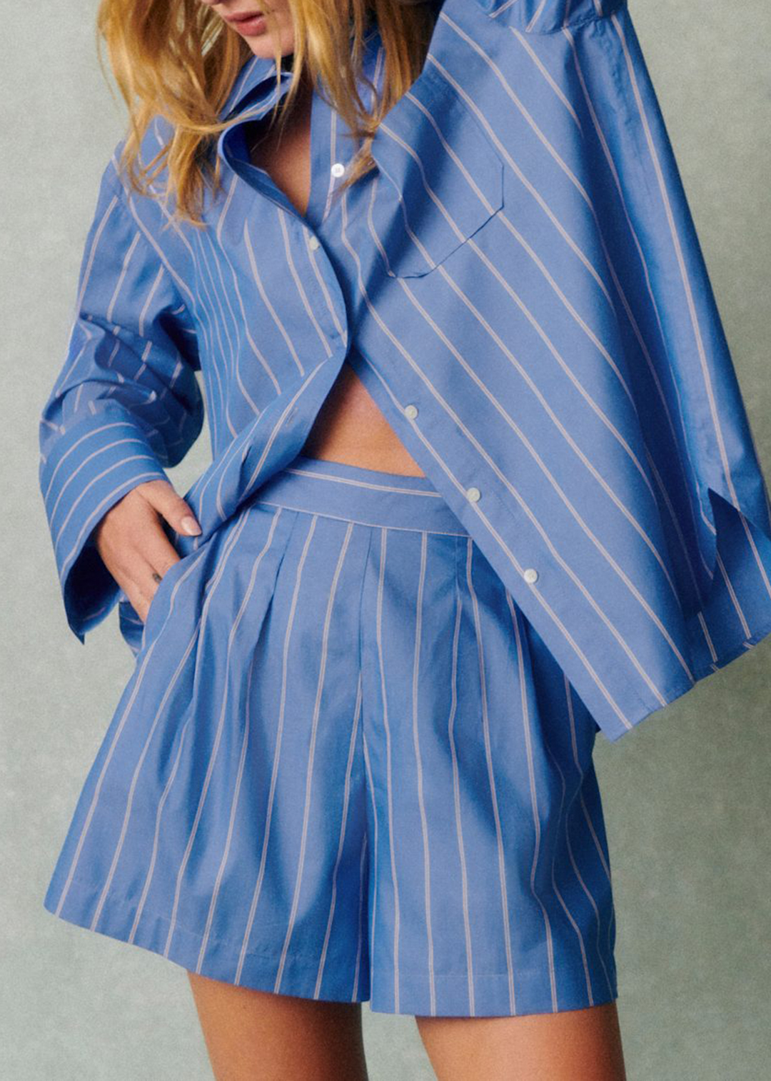 Long Sleeved Striped Loose Shirt