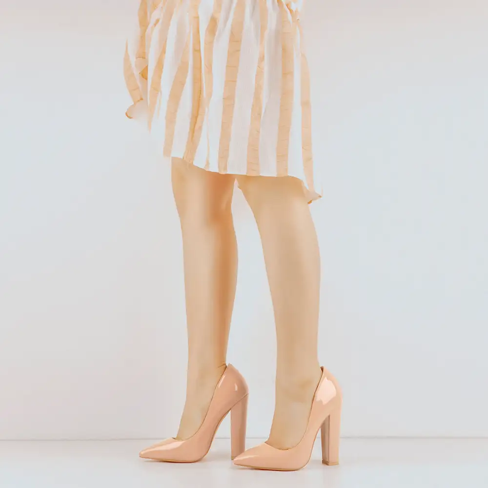 Modern Pointed Toe Chunky Heel Pumps