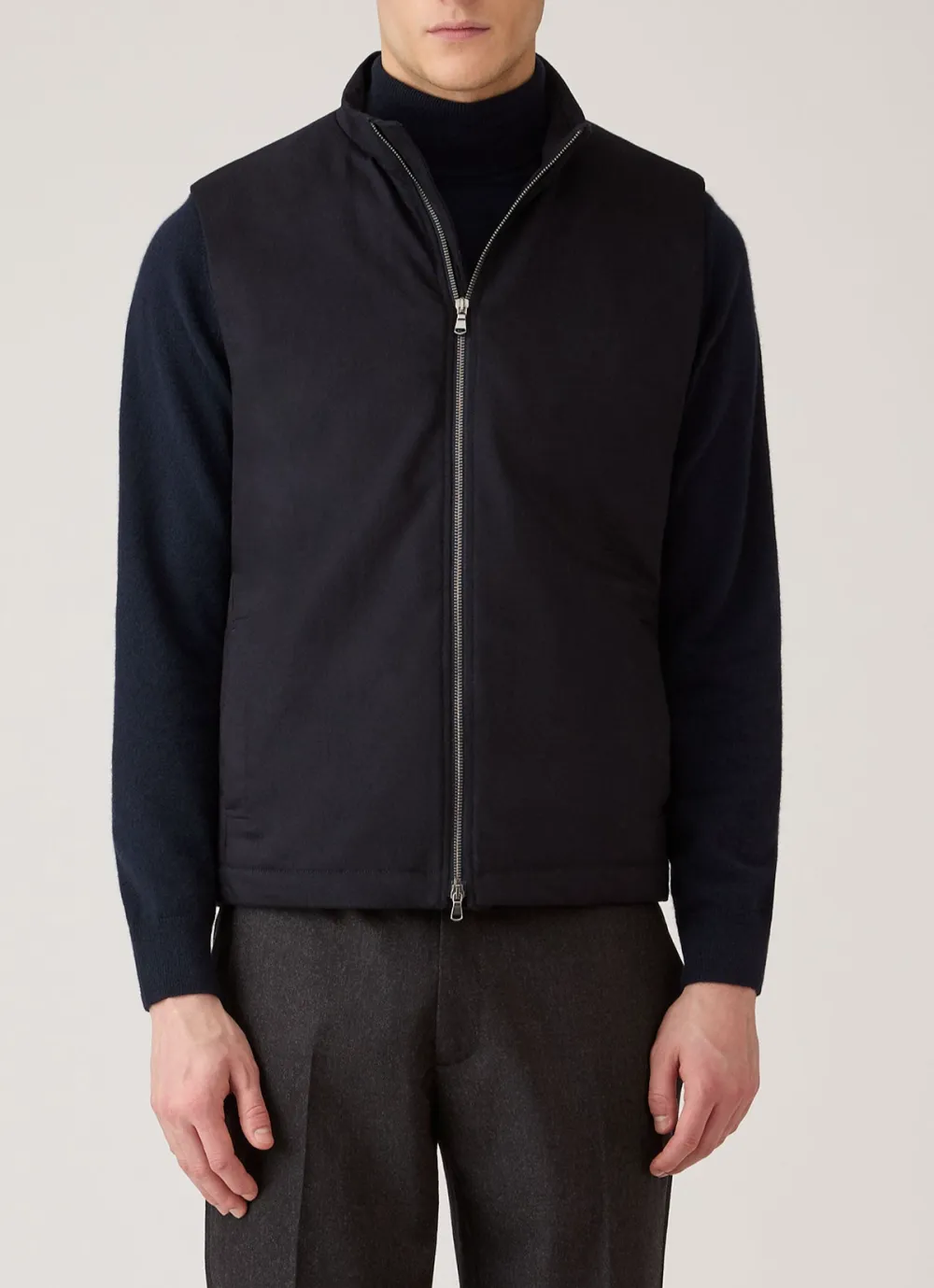 Adjustable Hem Flannel Gilet