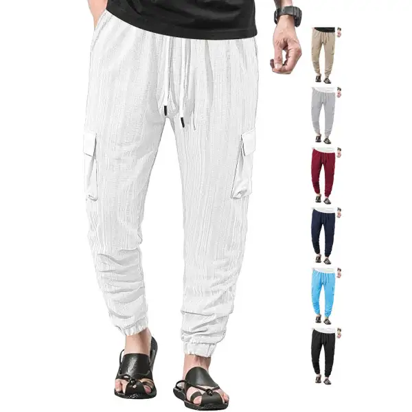 Men's Glencheck Cargo Pants Waistband Cargo Pants