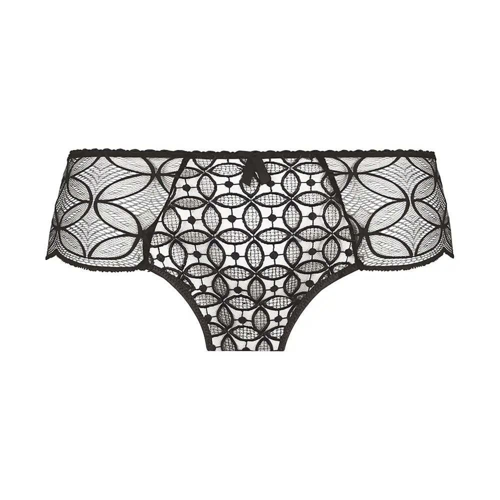Women's Seamless Elastic Waistband Lace Boxer Panty