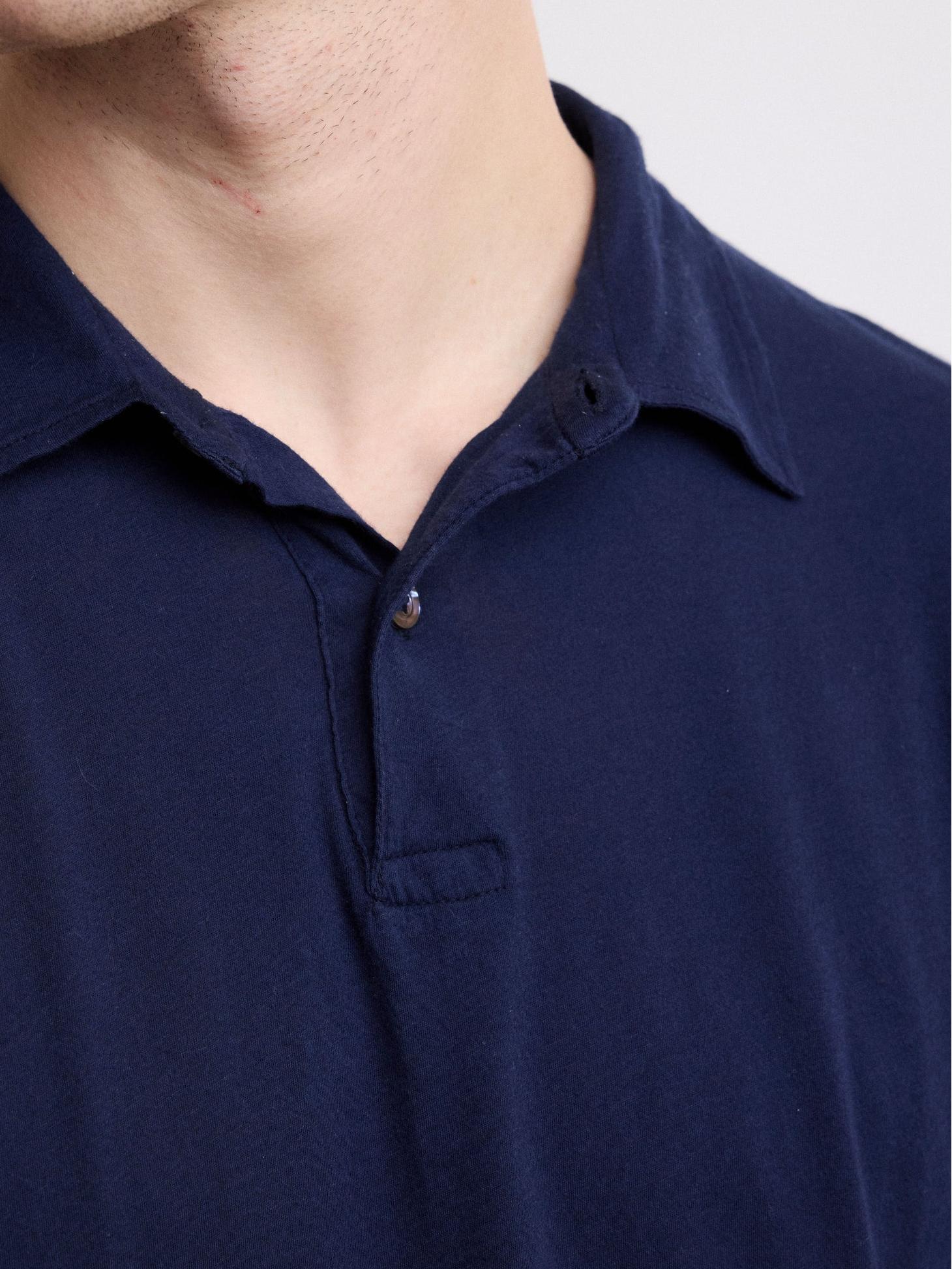 Comfortable Casual Breathable Soft Bleu Marine Polo Shirt