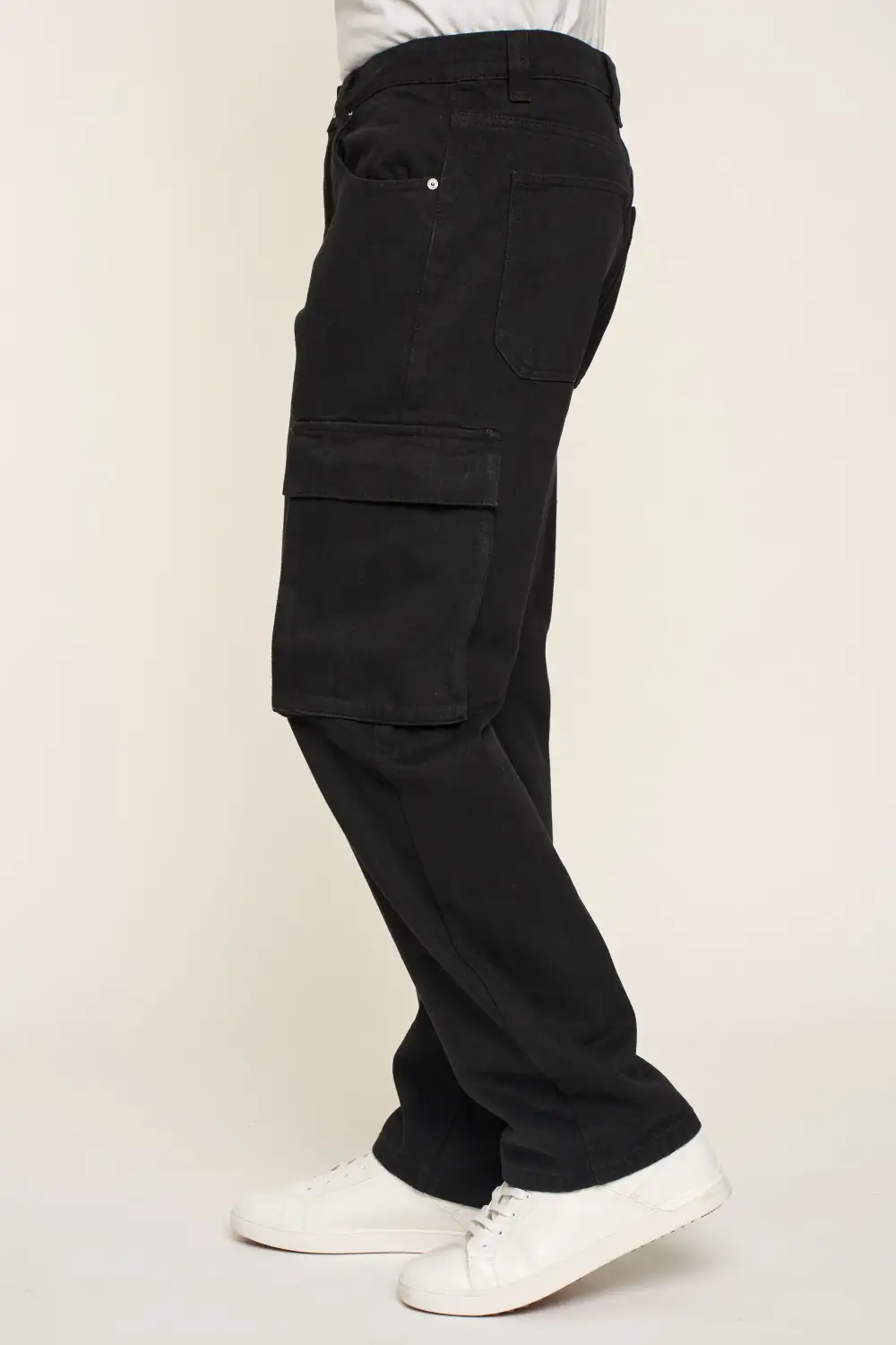 Men's Baggy Fit Cargo Denim Jeans