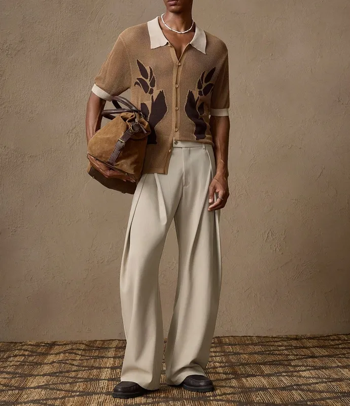 Draped Pleated Trousers