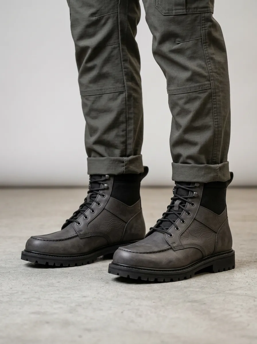 Men's Classic Explorer Topographic Map Work Boots