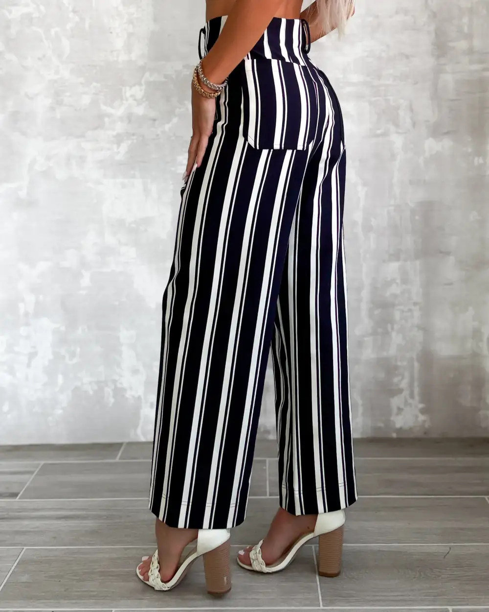 Refined Classic Striped Pants