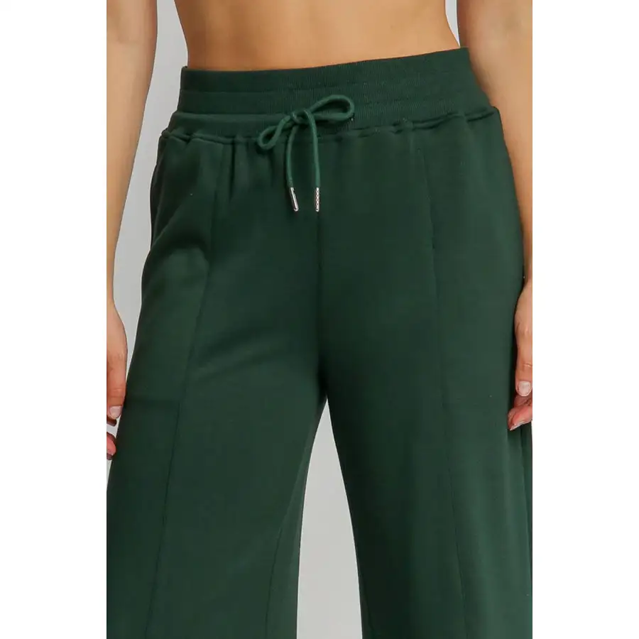 Soft Full Size Drawstring Wide Leg Pants with Pockets