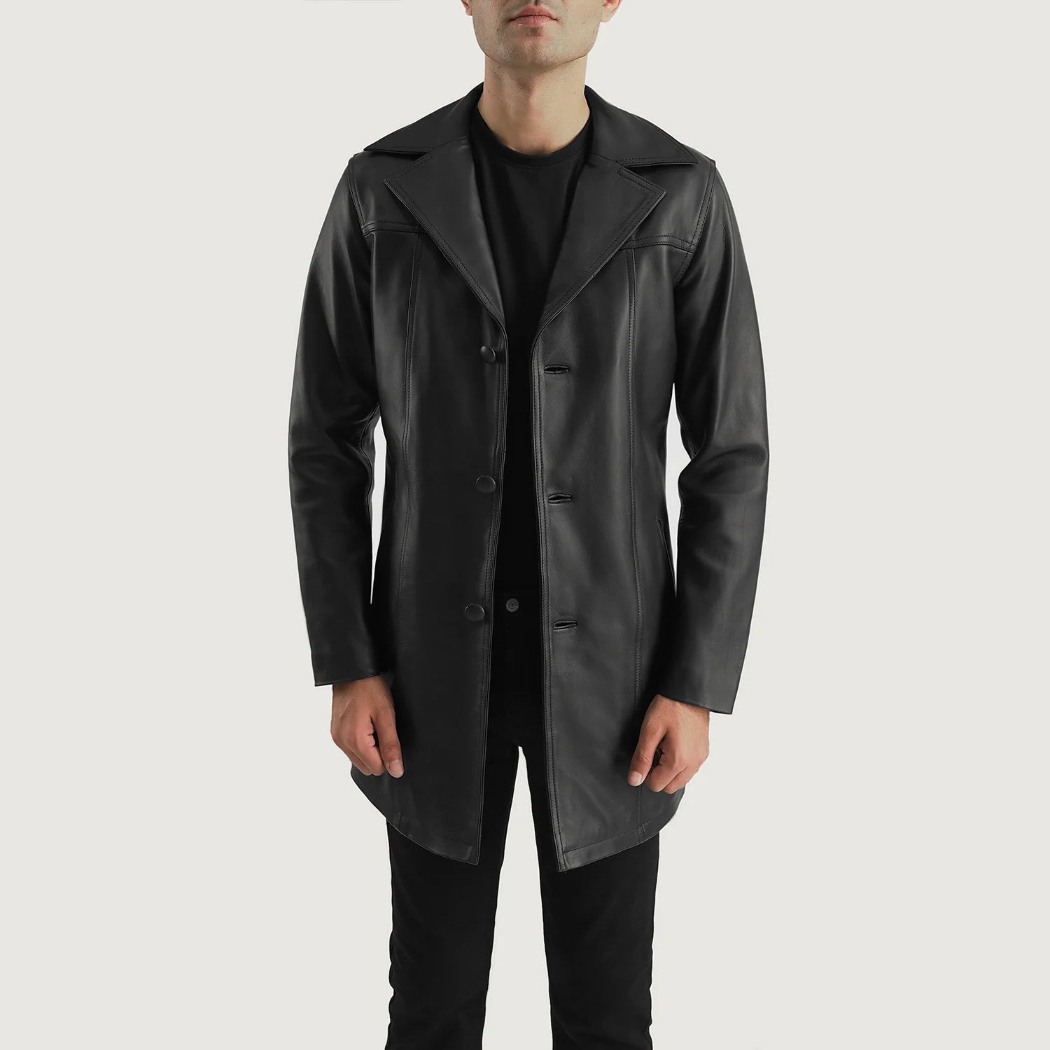 Men's Utility Leather Coat