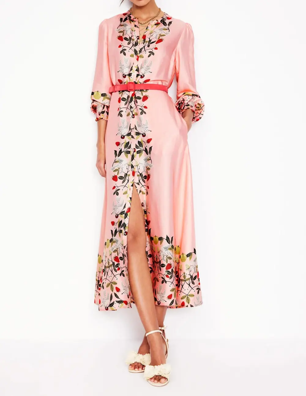 Ruby Collarless Shirt Dress
