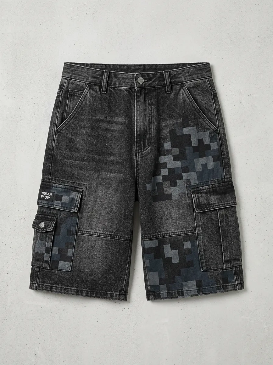 Cargo Camo Pixel Men's Cargo Shorts