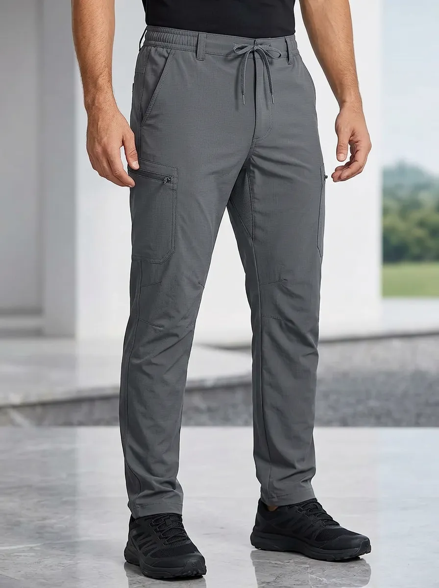 Men's Multi-Pocket Quick-Dry Outdoor Drawstring Cargo Pants