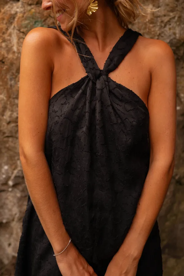 Patterned Strappy Mini Dress