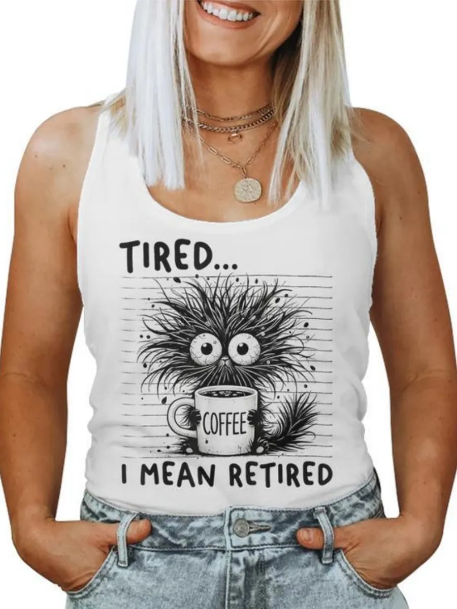 Funny Graphic Round Neck Tank