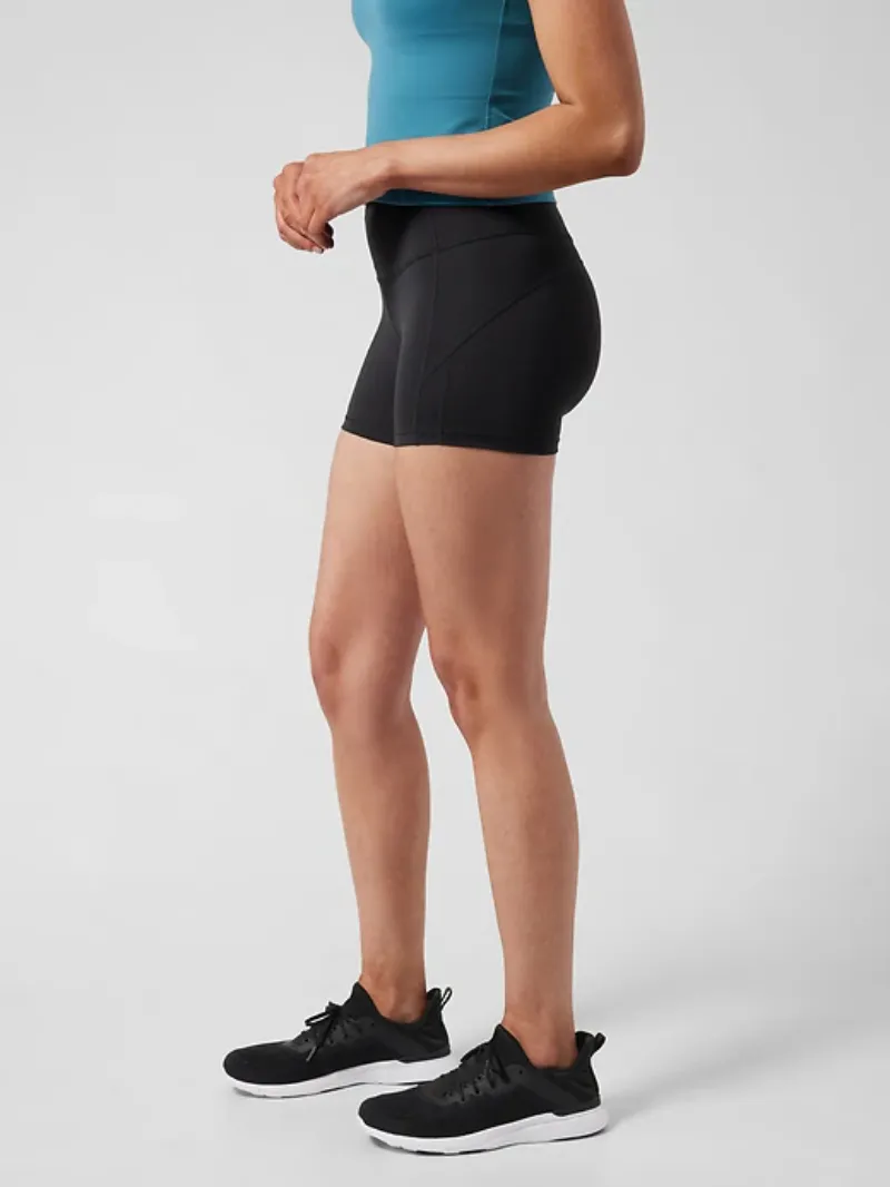 Black High-Waist Athletic Shorts For Active Casual Style