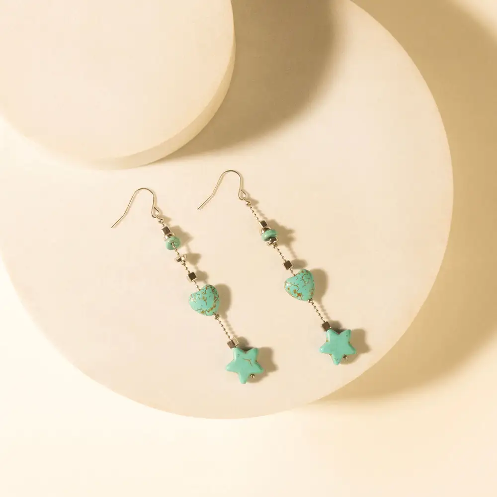 Artful Stone Accent Charm Earrings