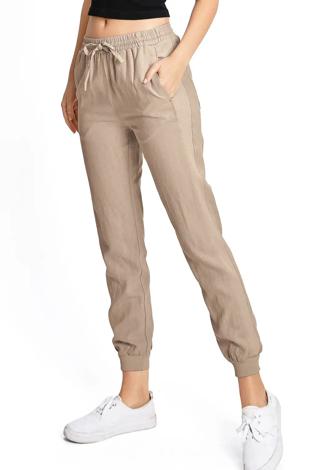 Drawstring Linen Joggers