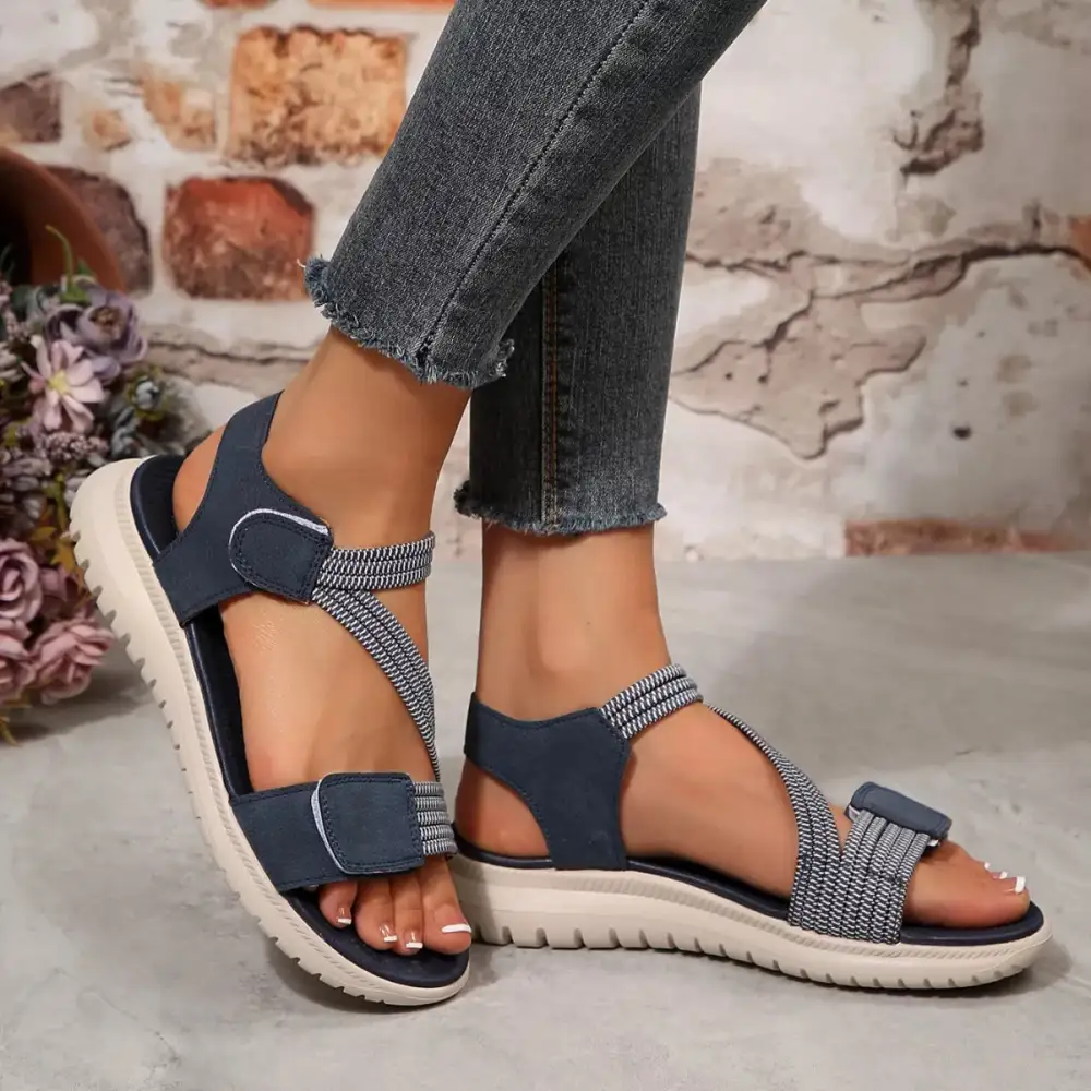 Lounge Open Toe Wedge Sandals