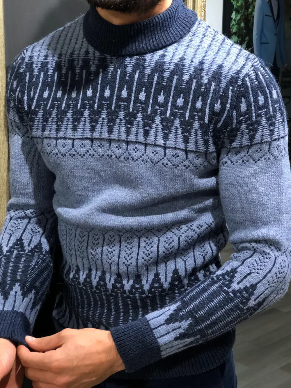 Classic Half Turtleneck Slim Fit Knit Turtleneck Sweater