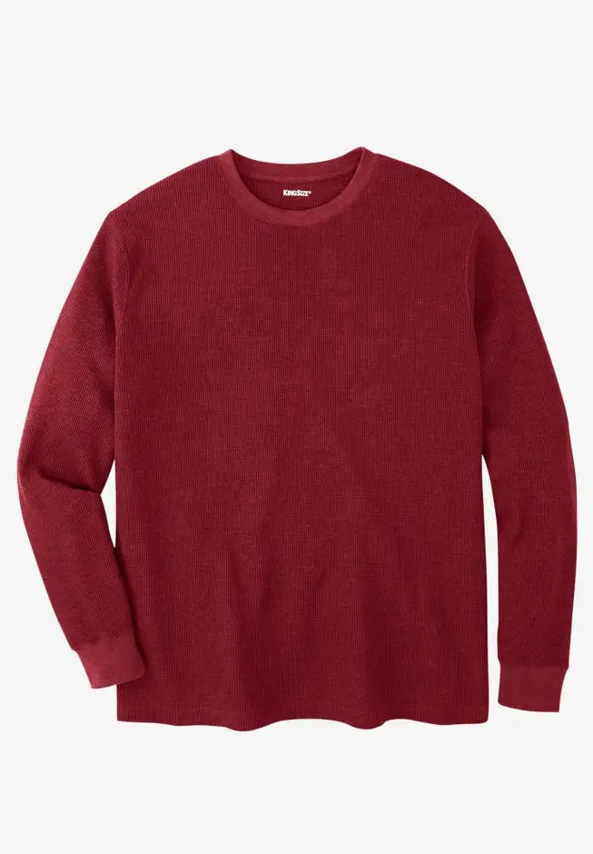 Waffle-knit Thermal Crewneck Tee