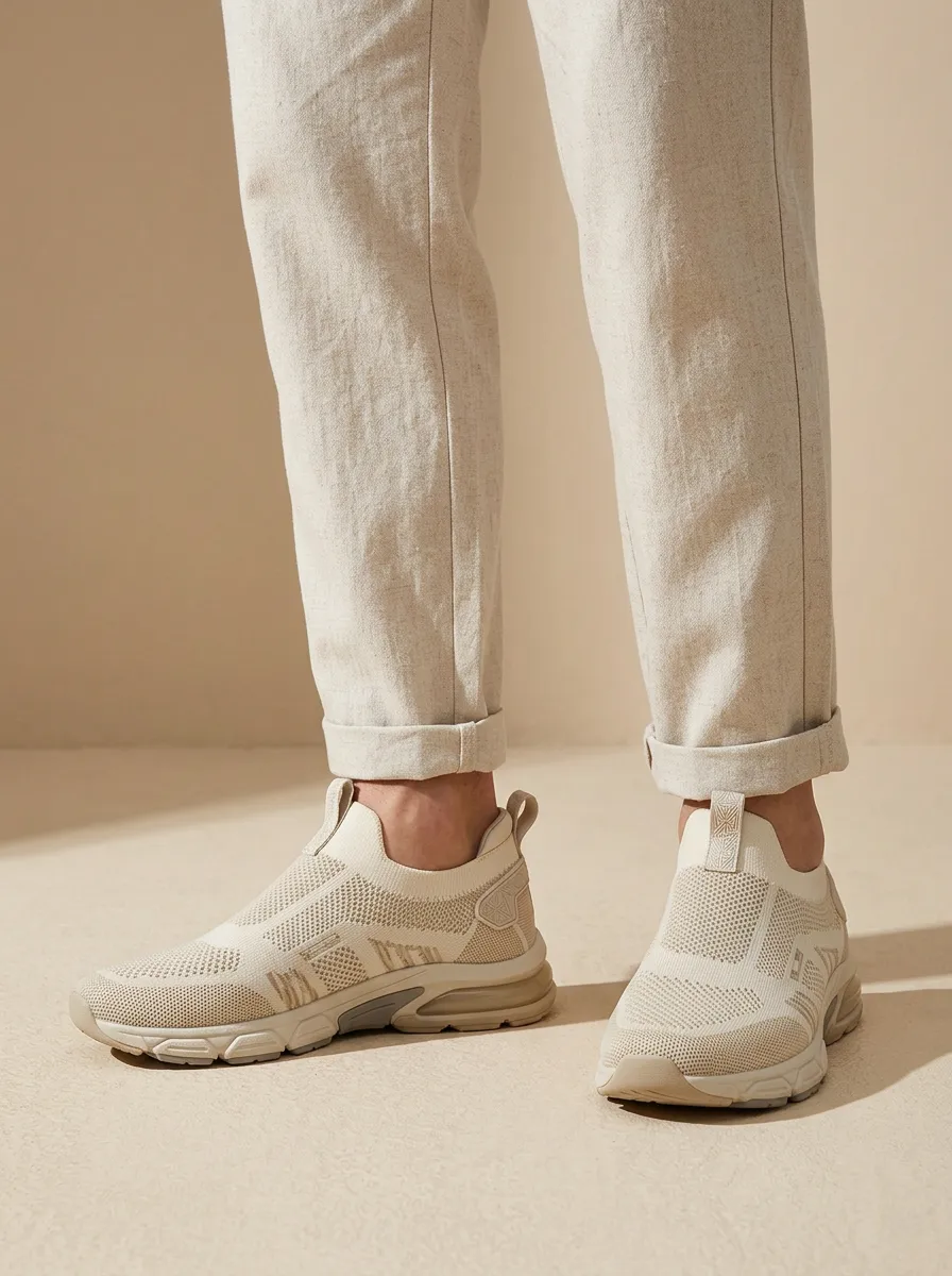 Unisex Minimalist Geometric Pattern Print Sneakers