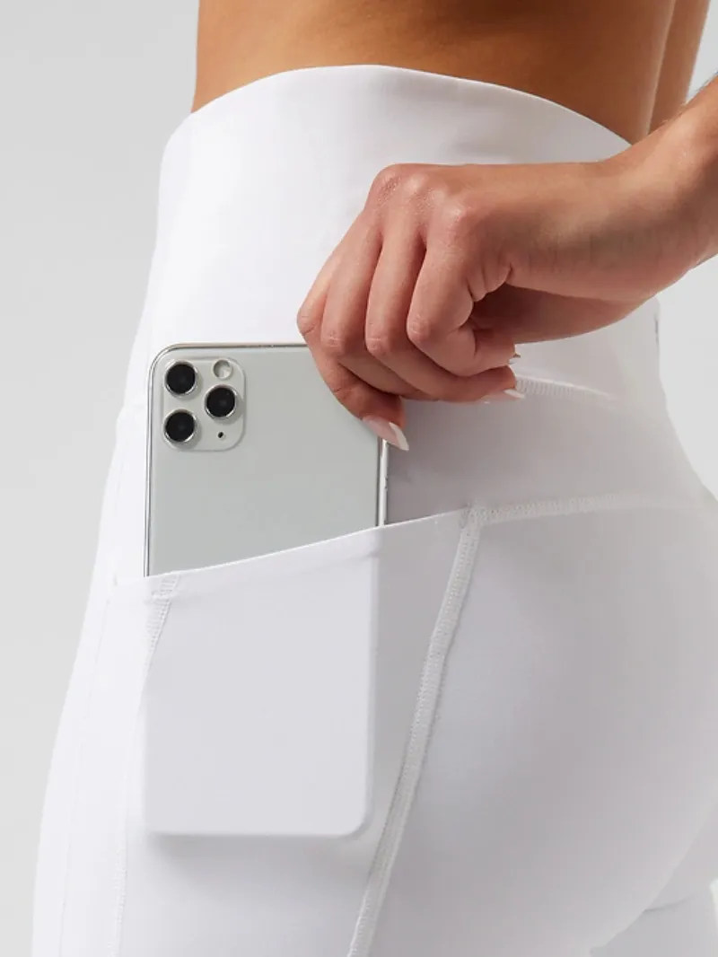 White Accented Biker Shorts For Chic Active Style