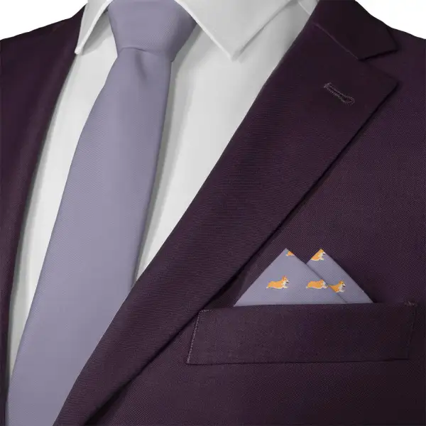 Smart Formal Animal Motif Dog Motif Pocket Square