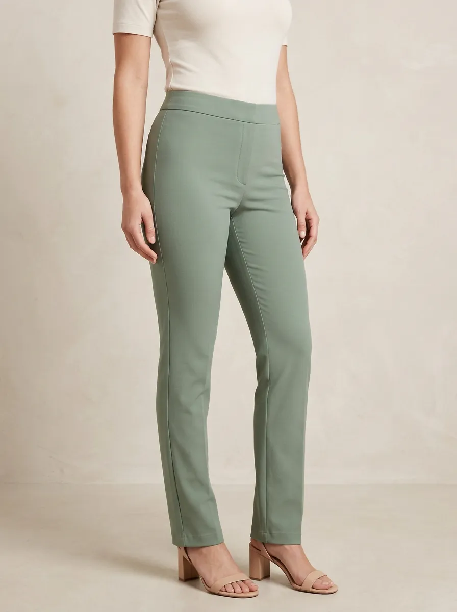 Minimal High-Stretch Mid-Rise Stretch Pants