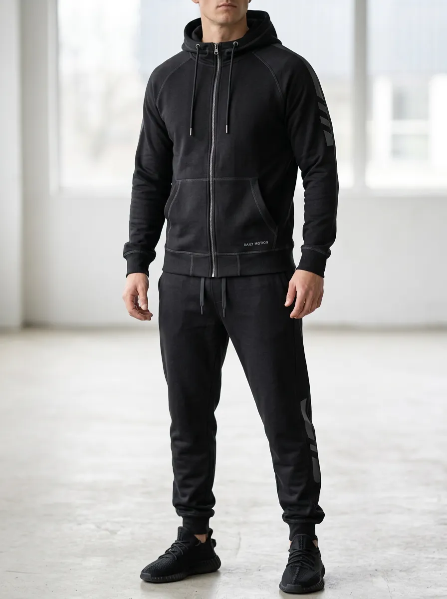 Men's Daily Motion Sporty Striped Print Jogger Set