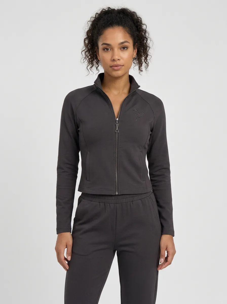 Women's Sage Green Hummingbird Graphic Tracksuit Set