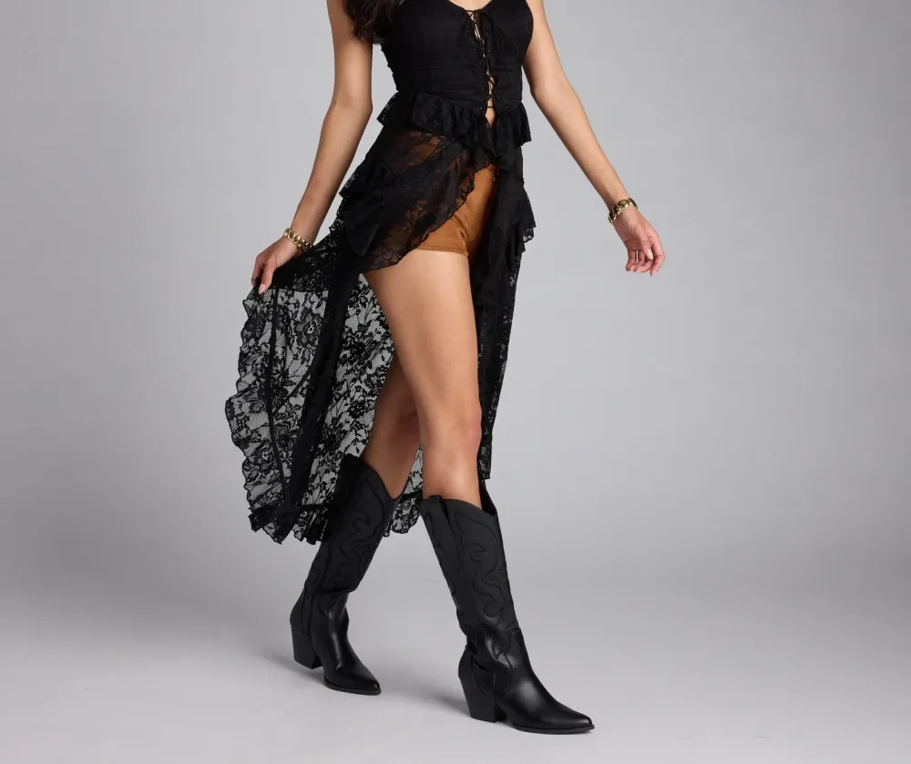 Lace-Up Tunic Top